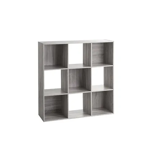 estanteria gris 9 compartimentos