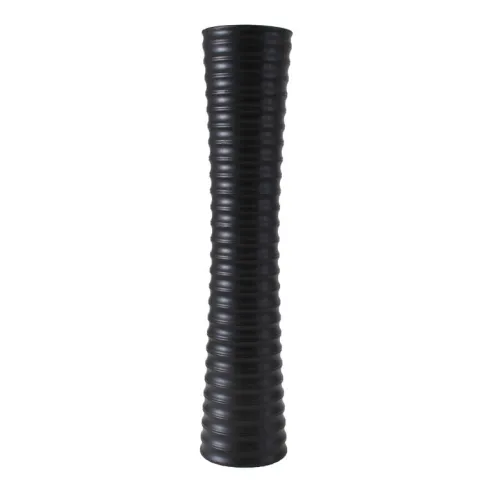 jarron alto suelo espiral negro