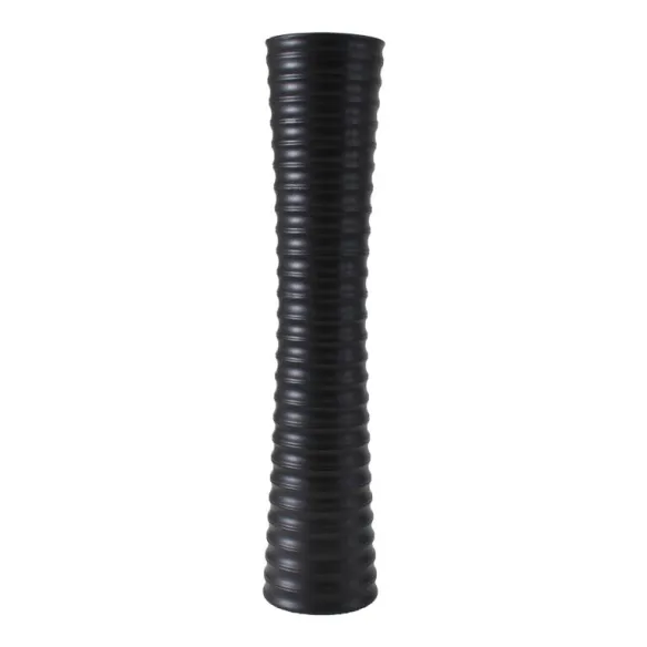 jarron alto suelo espiral negro