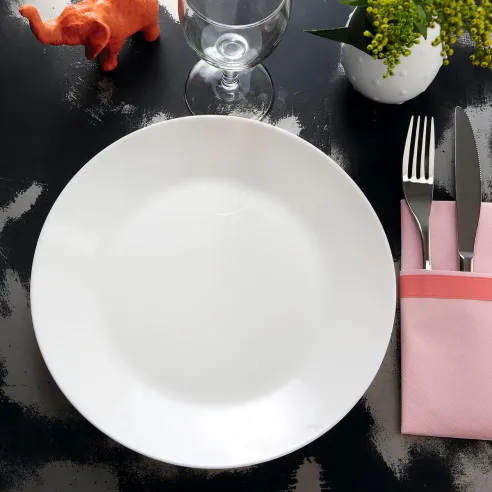 plato llano zelie blanco 25 cm