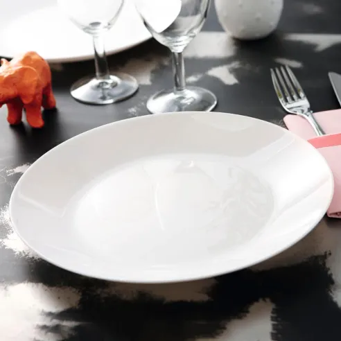 plato llano zelie blanco 25 cm