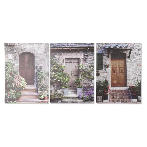 cuadro lienzo casa pueblo 50x18x70