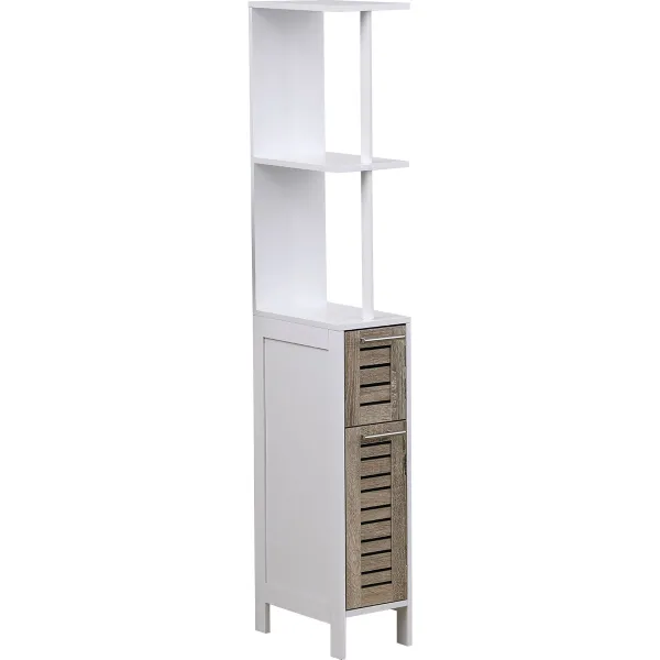 mueble dos estantes y puertas stock