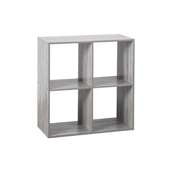 estanteria 4 compartimentos gris