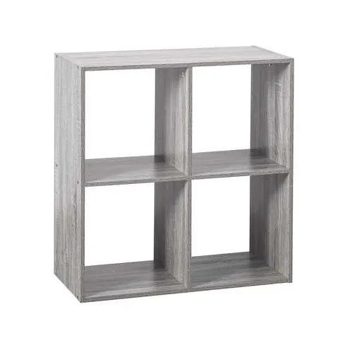 estanteria 4 compartimentos gris