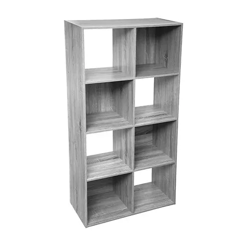 estanteria gris 8 compartimentos