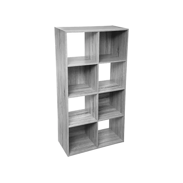 estanteria gris 8 compartimentos