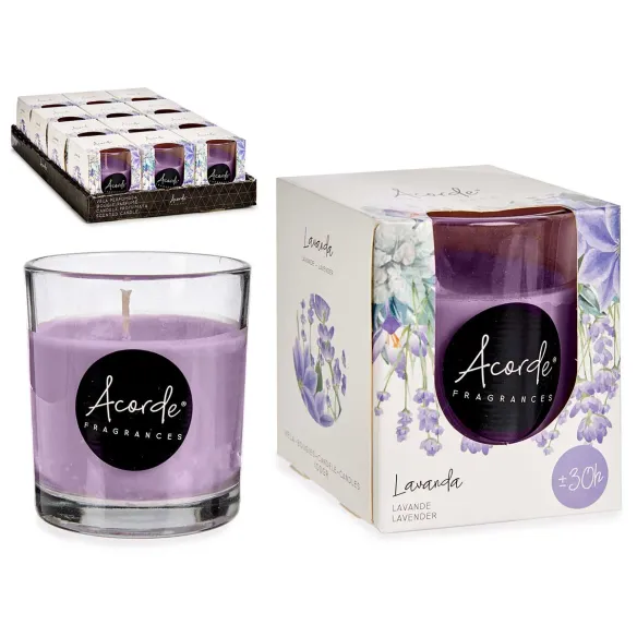 vela vaso treinta horas lavanda