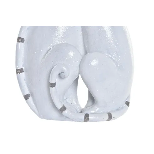 figura pareja gatos brillante blanco