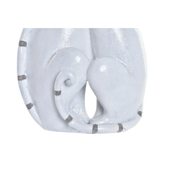figura pareja gatos brillante blanco