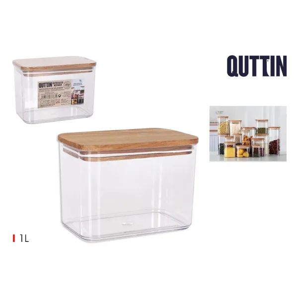 bote 1l cuadrado plastico tapa