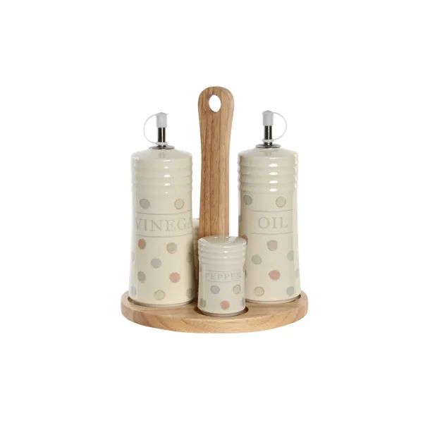 juego aceitera y vinagrera con soporte