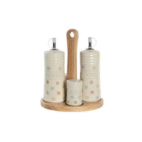 juego aceitera y vinagrera con soporte