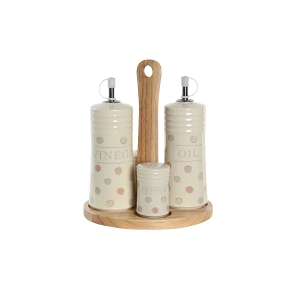 juego aceitera y vinagrera con soporte