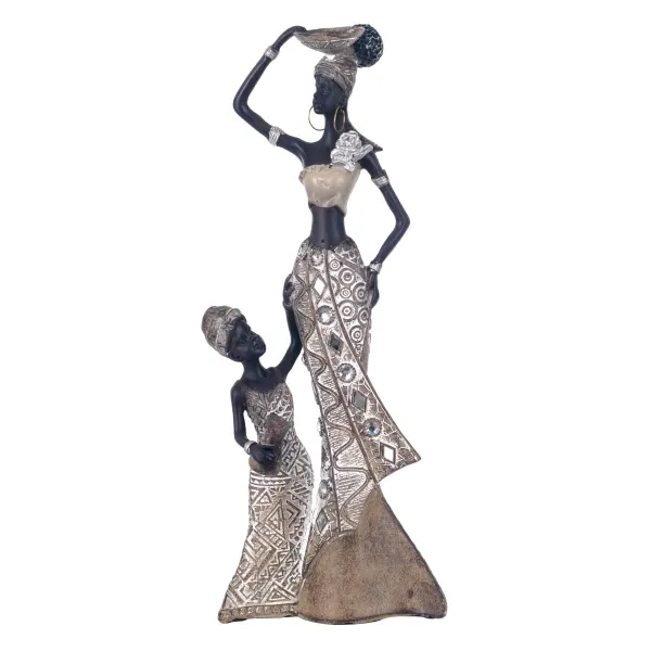 figura africana con nina beig
