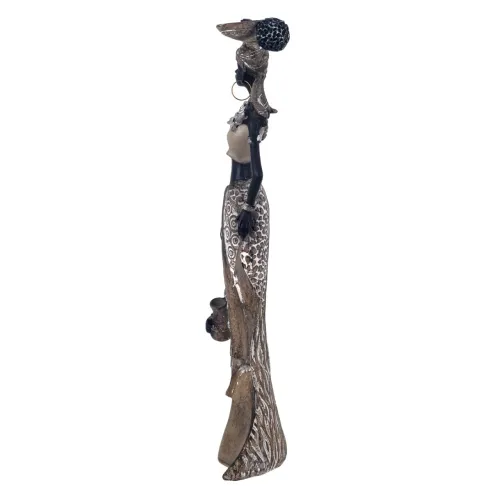 figura africana con nina beig
