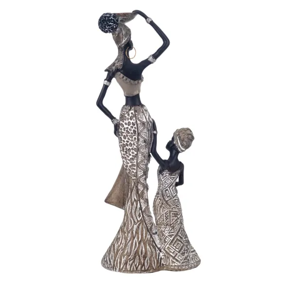 figura africana con nina beig