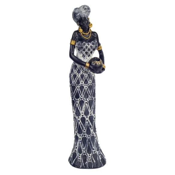 figura africana con cuenco
