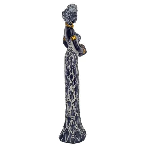 figura africana con cuenco