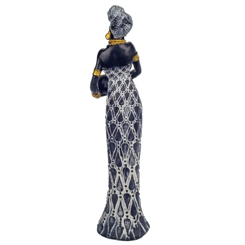 figura africana con cuenco