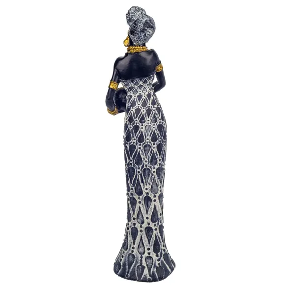 figura africana con cuenco