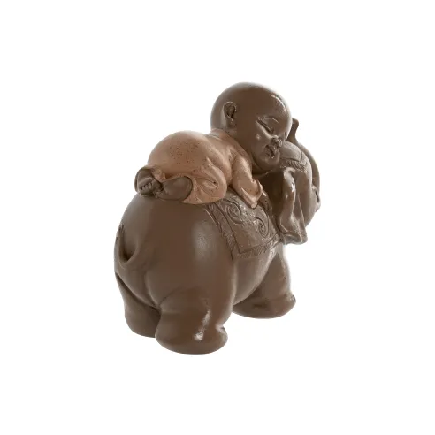 figura monje con elefante