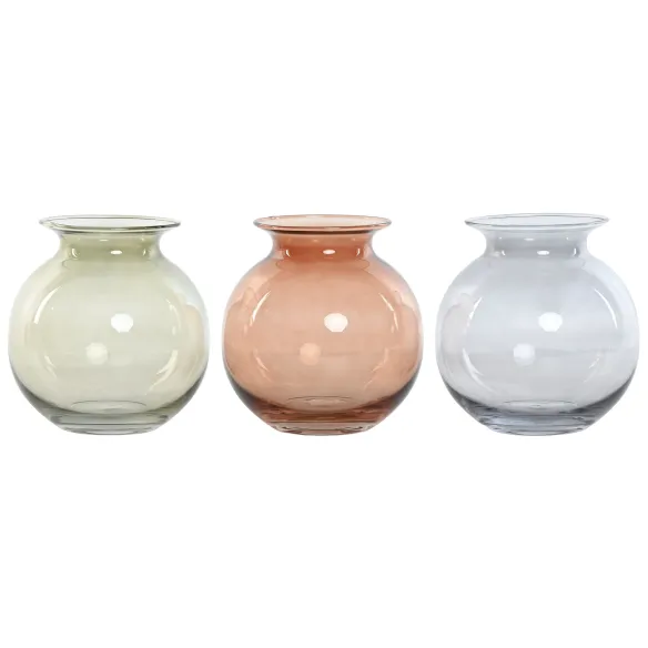 jarron florero cristal colores