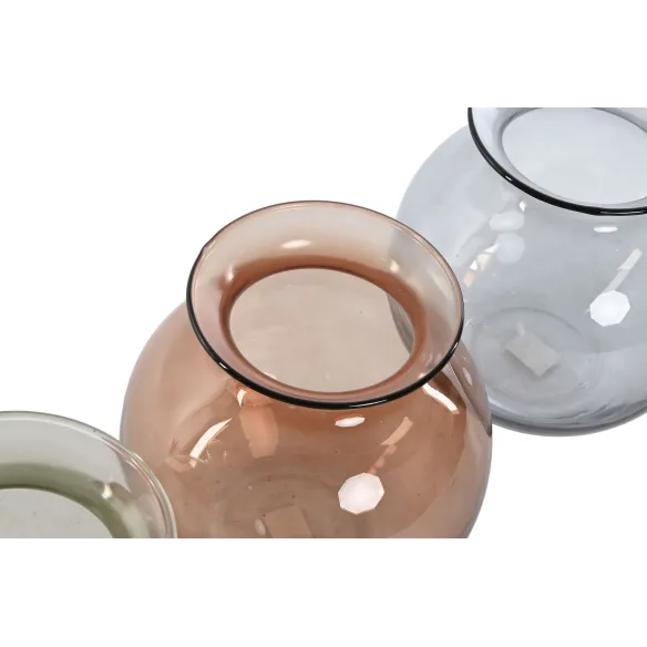 jarron florero cristal colores