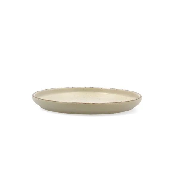plato postre duna verde ceramico