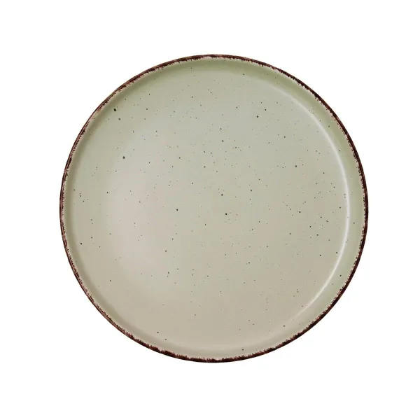 plato llano duna verde ceramico