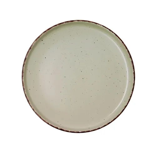 plato llano duna verde ceramico