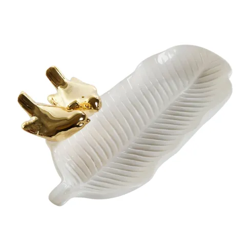 bandeja porcelana pajaros decoracion