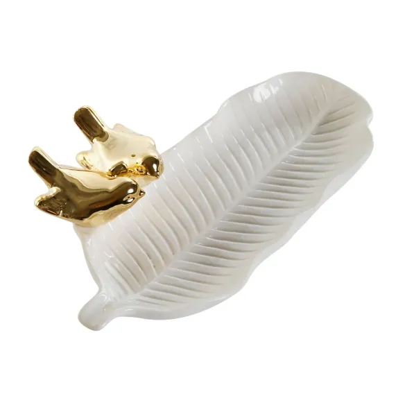 bandeja porcelana pajaros decoracion