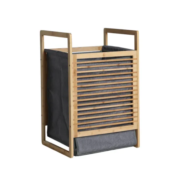 mueble cesto ropero madera gris