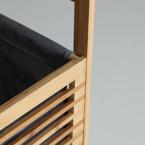 mueble cesto ropero madera gris