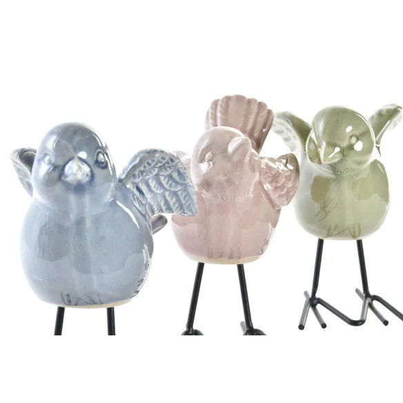 figura pajaro porcelana colores