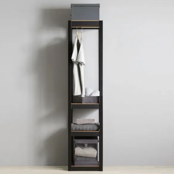 estanteria modilar 4 estantes negro