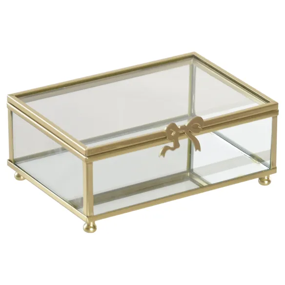 caja joyero cristal metal lazo