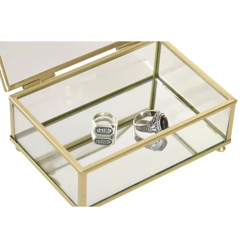 caja joyero cristal metal lazo