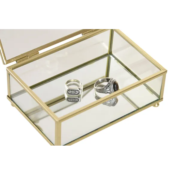 caja joyero cristal metal lazo