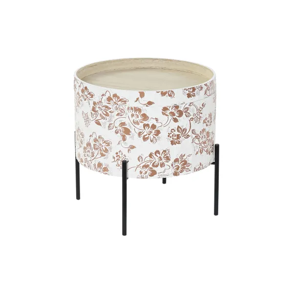 mesa auxiliar con tapa floral