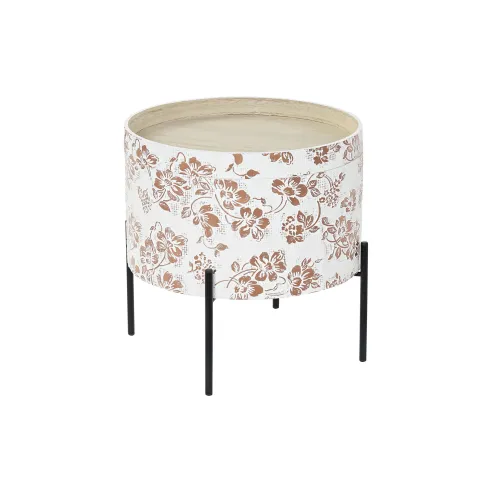mesa auxiliar con tapa floral