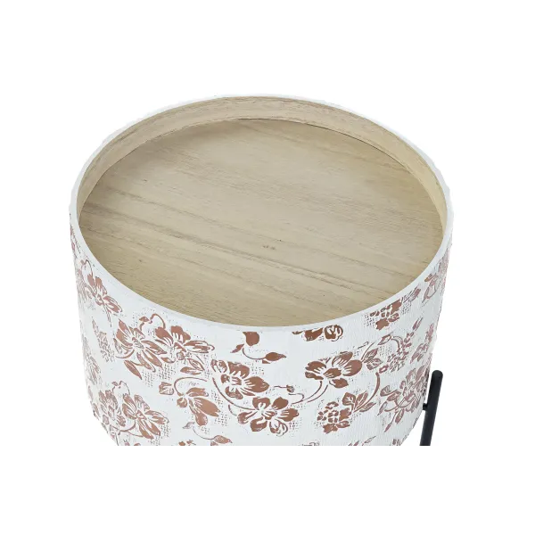 mesa auxiliar con tapa floral 2