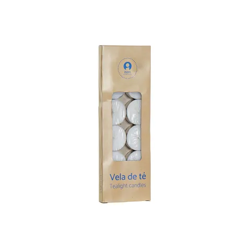 set doce velas cera 12gr 35 horas