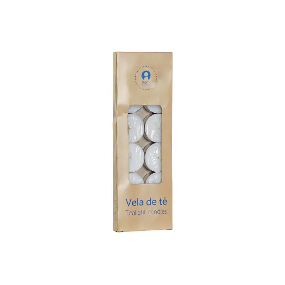 set doce velas cera 12gr 35 horas