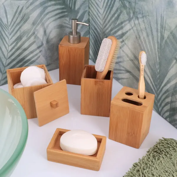 dispensador jabon 250ml bambu 2