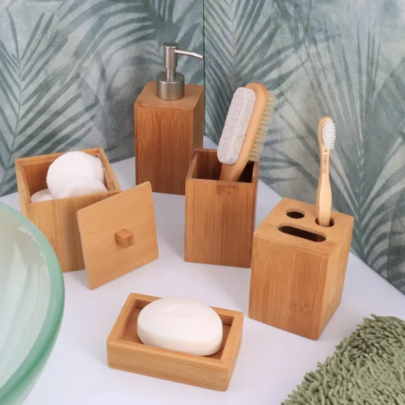 dispensador jabon 250ml bambu