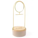 joyero con caja y espejo oro topo