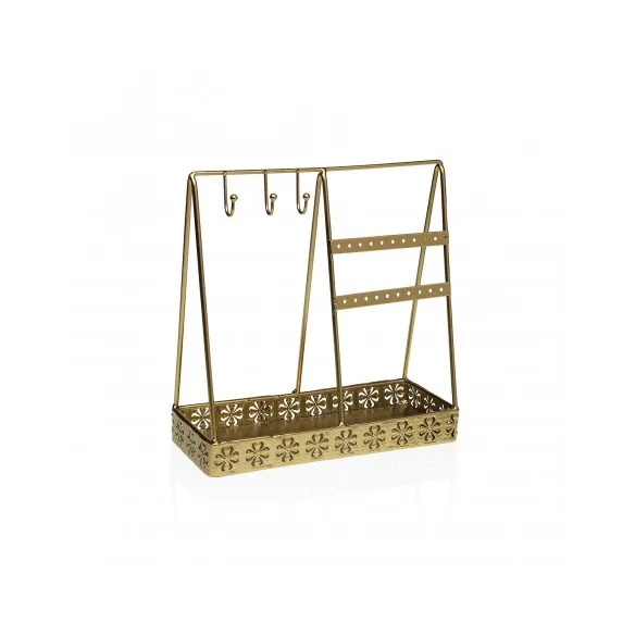 colgador de joyas con base dorado