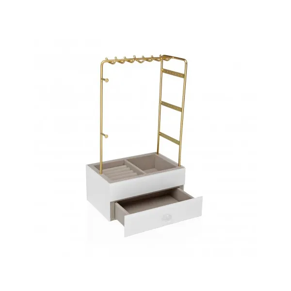 joyero metalico dorado cajones